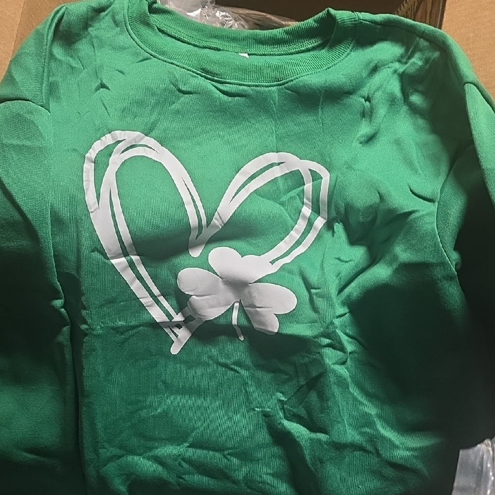 Green Heart  Adult Shirt, 1x
